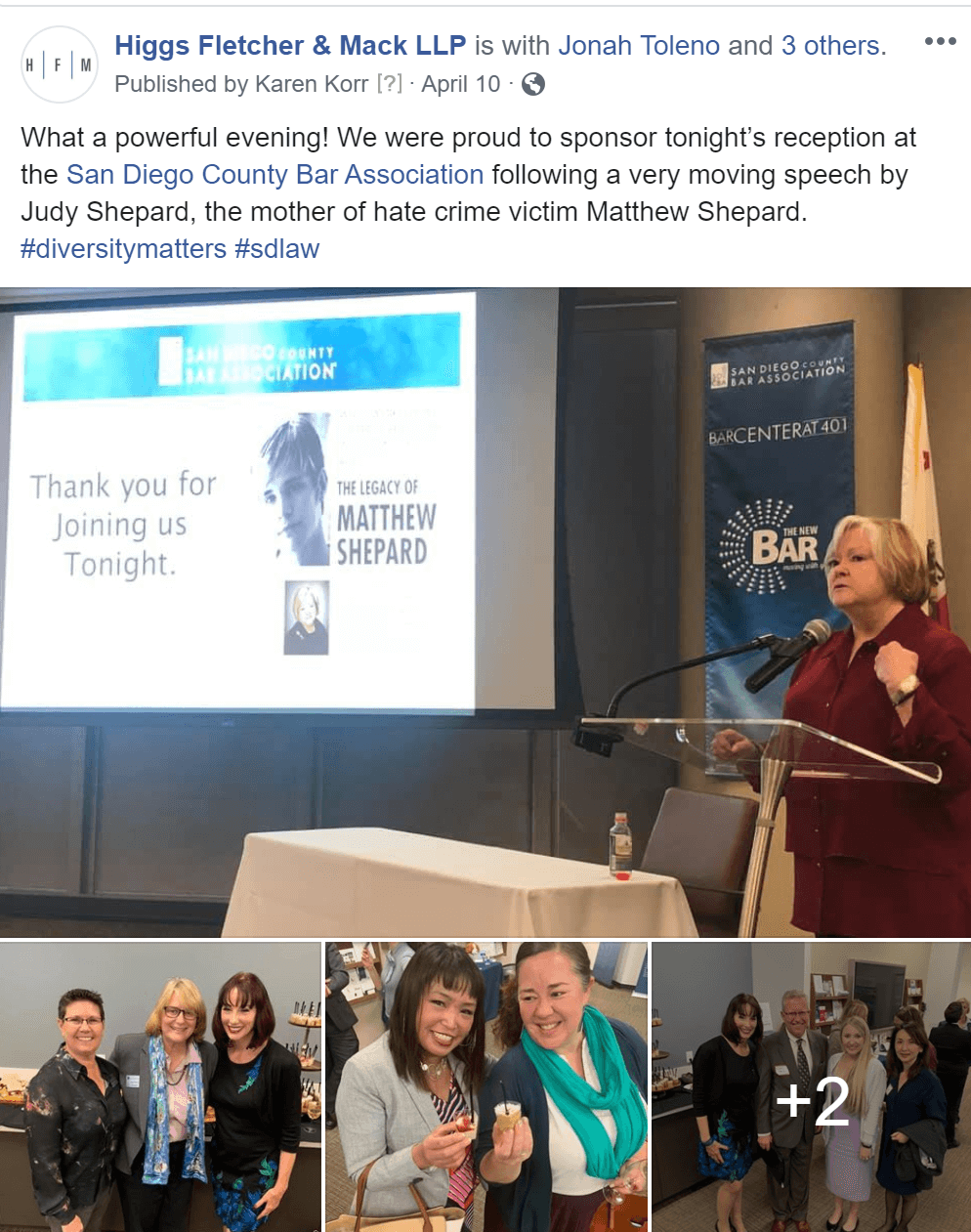 SDCBA Reception Judy Shepard 4 10